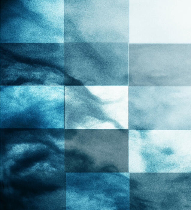 mosaico azul  